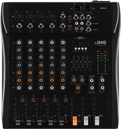 IMG STAGELINE MXR-60 6-Channel Audio Mixer