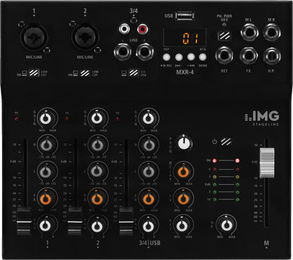 IMG STAGELINE MXR-4 4-Channel Audio Mixer