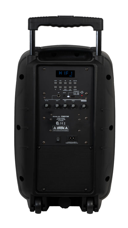 FONESTAR MALIBU-310 10” Portable PA with 1 x UHF Hand Mic. Premium Features inc TWS + Voice Canceller