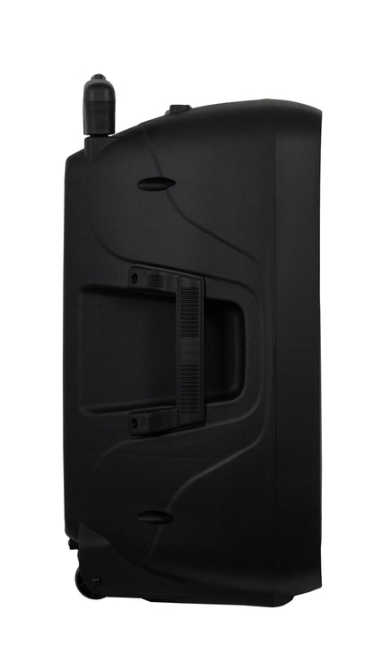 FONESTAR MALIBU-312 12” Portable PA with 2 x UHF Mics (1 HH + 1 HS).  Premium Features inc TWS + Voice Canceller