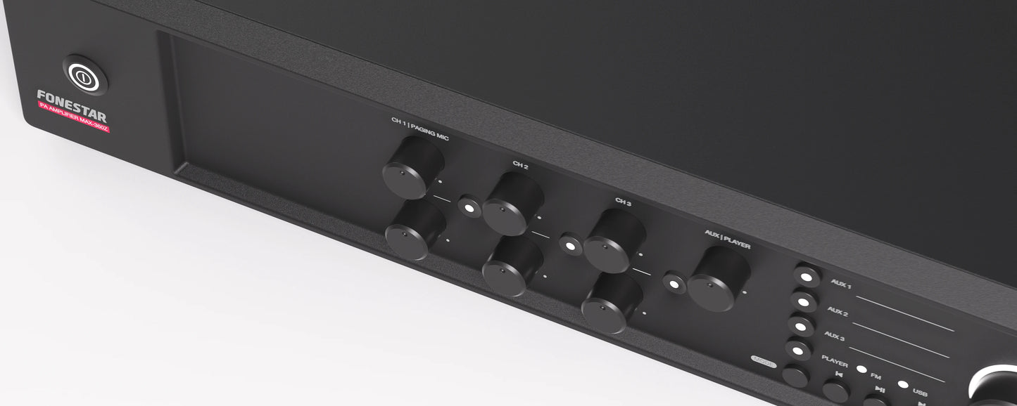 FONESTAR MAX-360Z 360W 5-Zone PA multi-zone amplifier FONESTAR