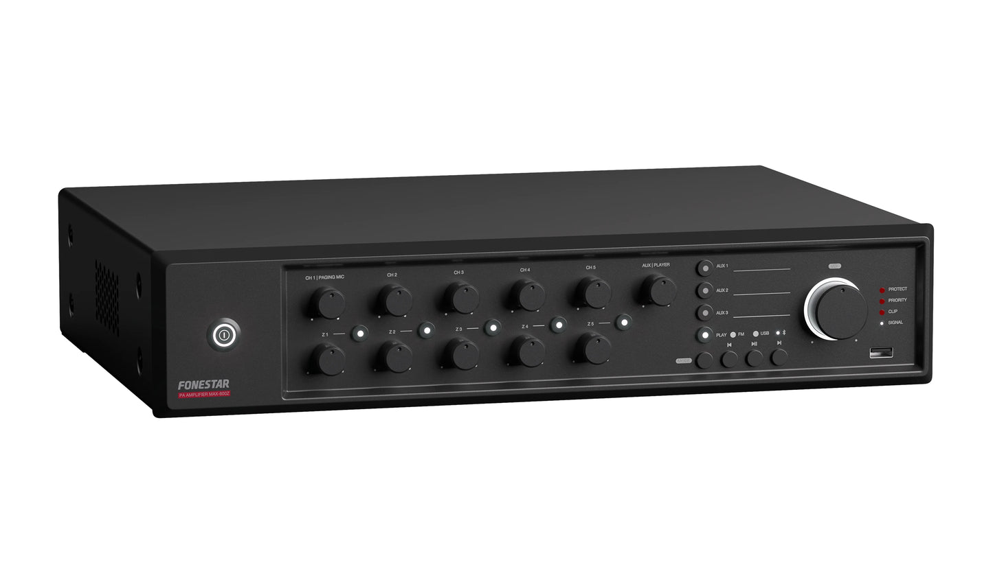 FONESTAR MAX-600Z 600W 5-Zone PA multi-zone amplifier FONESTAR