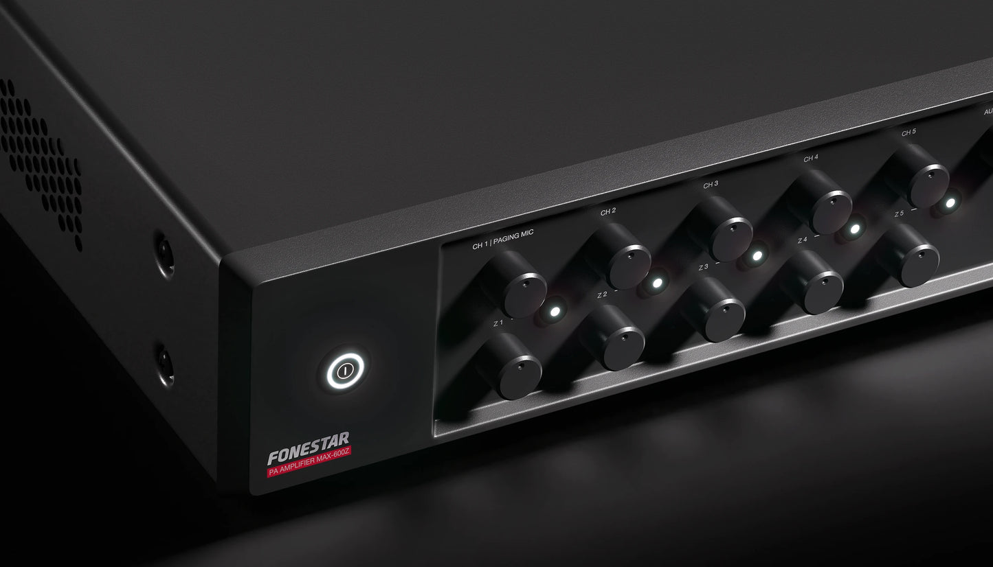FONESTAR MAX-600Z 600W 5-Zone PA multi-zone amplifier FONESTAR