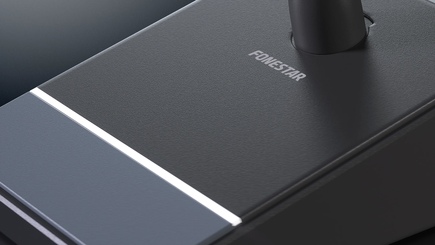 FONESTAR MICSET-C32LED Unidirectional electret condenser desktop microphone with LED indicator (XLR)