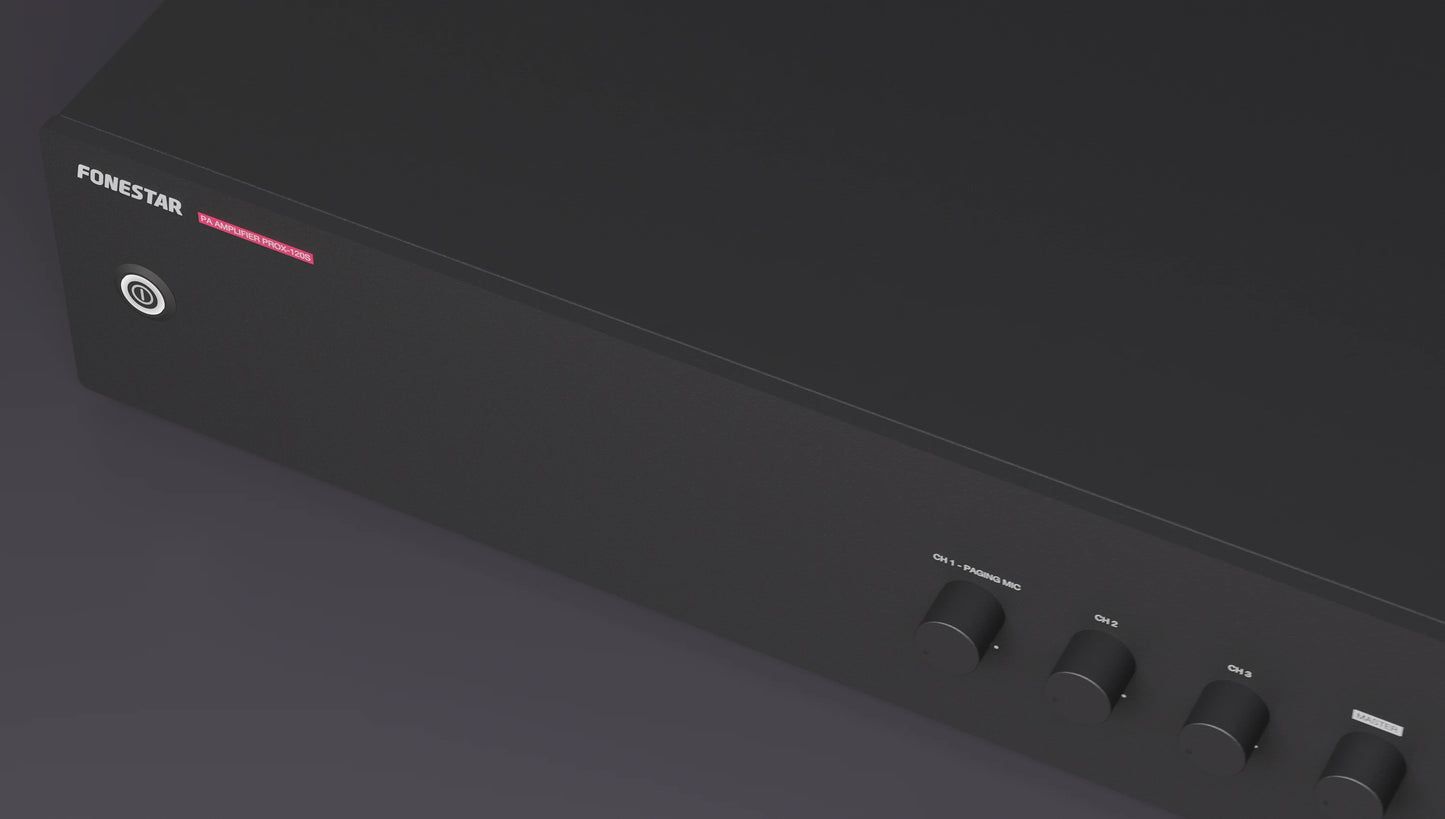 FONESTAR PROX-120S 120W PA single zone amplifier 100V and 4Ω outputs