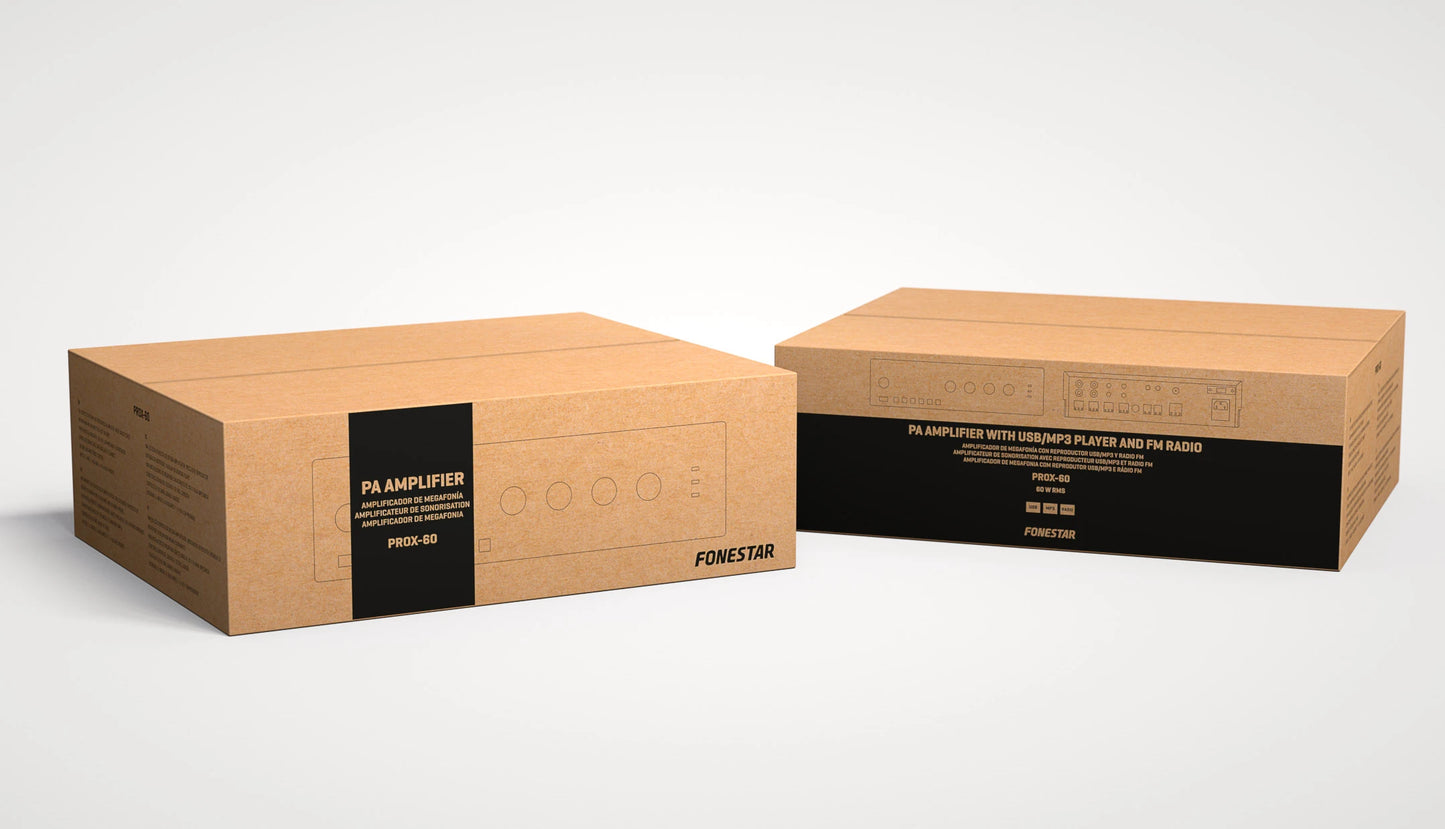FONESTAR PROX-60 60W PA single zone amplifier 100V and 4Ω