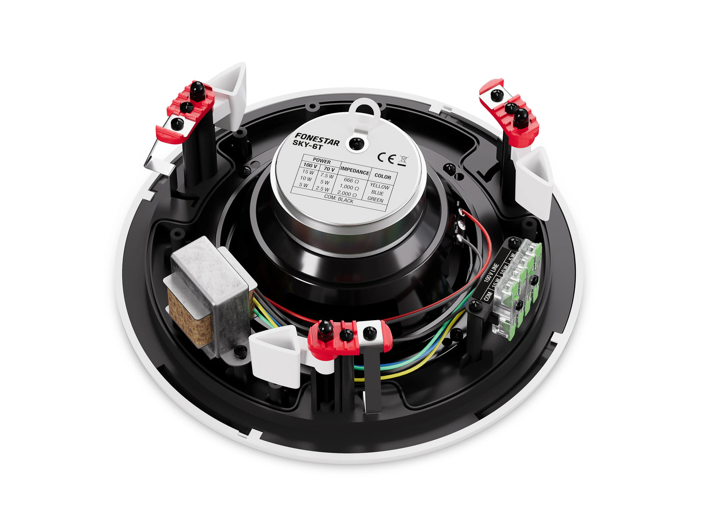 FONESTAR SKY-6T 6" 15W RMS 100 V line low profile ceiling speaker