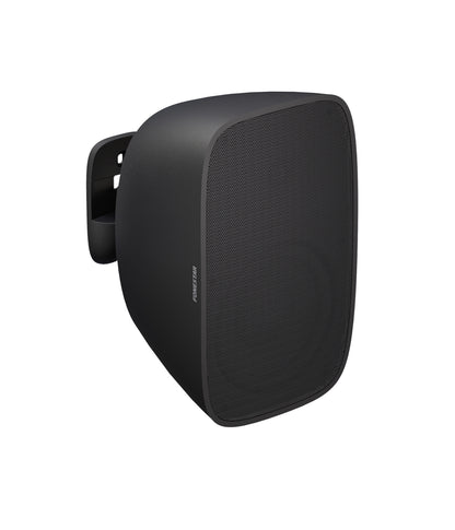 FONESTAR SONORA-5-DANTE-BK Dante surface speaker - angled view with mounting bracket