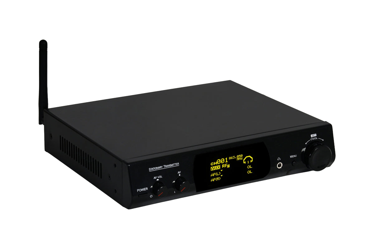 FONESTAR TOUR-TXBASE Desktop wireless transmitter for tour guide systems - angled front view