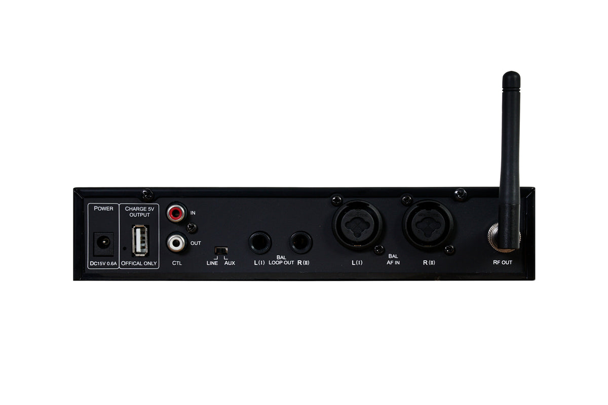 FONESTAR TOUR-TXBASE Desktop wireless transmitter for tour guide systems - rear panel connections