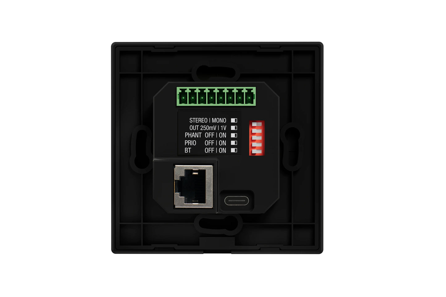 FONESTAR WALLMIX-BK wall-mounted audio mixer with integrated Bluetooth player
