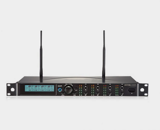 DATEQ DA-1004R/6 Dateq DA-1004R/6 - 1000 Series diversity UHF PLL 19? quad receiver 614-650MHz, Remoset