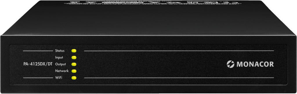 MONACOR PA-4125DX/DT 4-zone multi-functional mixing amplifier with Dante