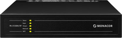 MONACOR PA-4125DX/DT 4-zone multi-functional mixing amplifier with Dante