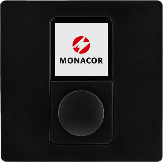 MONACOR WP-1/BK Wall module for controlling 4-zone matrix mixing amplifier PA-4125DX