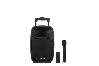 FONESTAR MALIBU-308 8” Portable PA with UHF Handheld Mic . Premium Features inc TWS + Voice Canceller