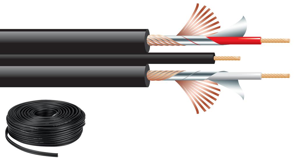 MONACOR AC-53/SW Stereo Audio Cable 50m 2 x 0.29mm² + 1 x 0.2mm²