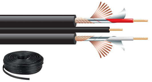 MONACOR AC-53/SW Stereo Audio Cable 50m 2 x 0.29mm² + 1 x 0.2mm²