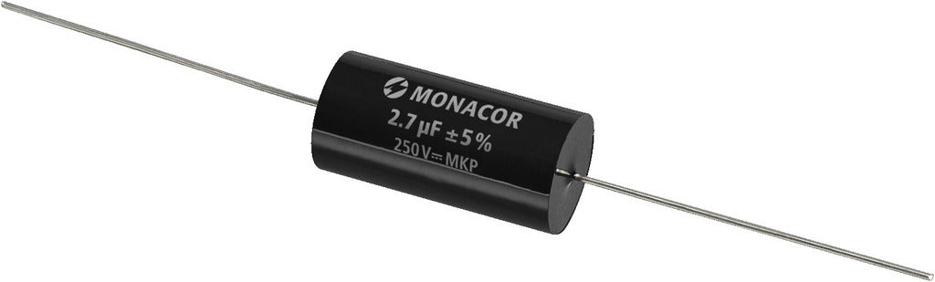 MONACOR MKPA-27 MKP film capacitor, 2.7 µF, 250 V