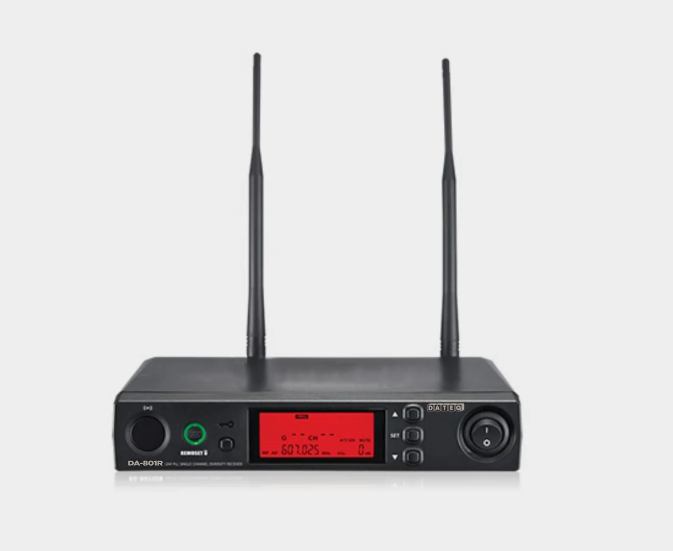 DATEQ DA-801R/6 Dateq DA-801R/6 - 800 Series diversity UHF PLL receiver 614-650MHz, Remoset Ultrasonic