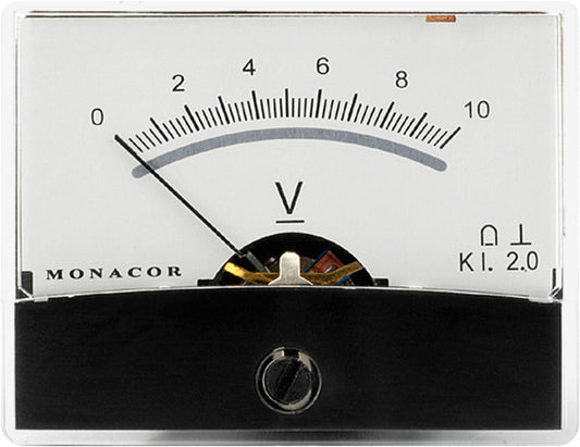 MONACOR PM-2/10V Moving Coil Panel Meter Range 10V