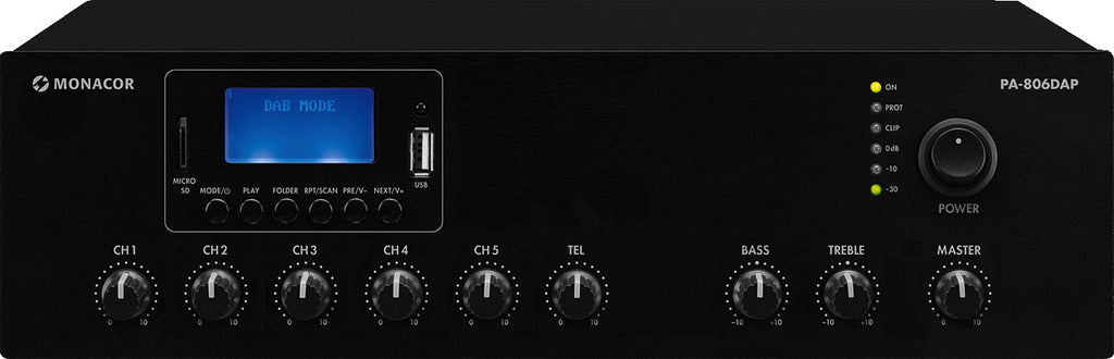 MONACOR PA-806DAP PA Mixing Amplifier