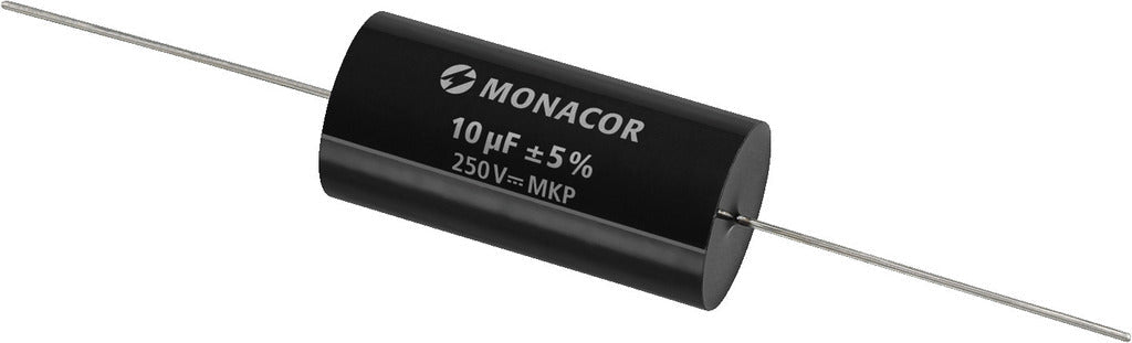MONACOR MKPA-100 MKP film capacitor, 10 µF, 250 V