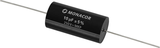 MONACOR MKPA-100 MKP film capacitor, 10 µF, 250 V