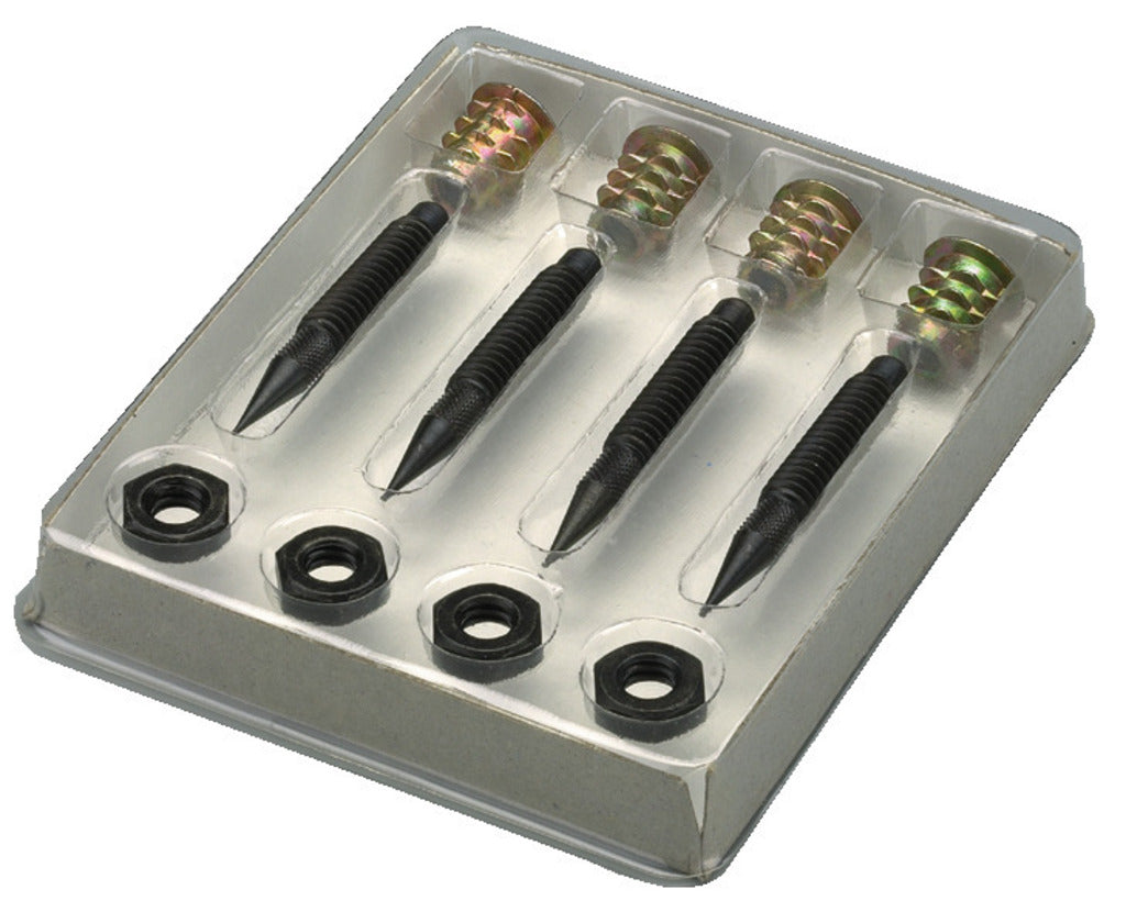 MONACOR SPS-45/SW Cabinet Spikes Black burnished 4pcs