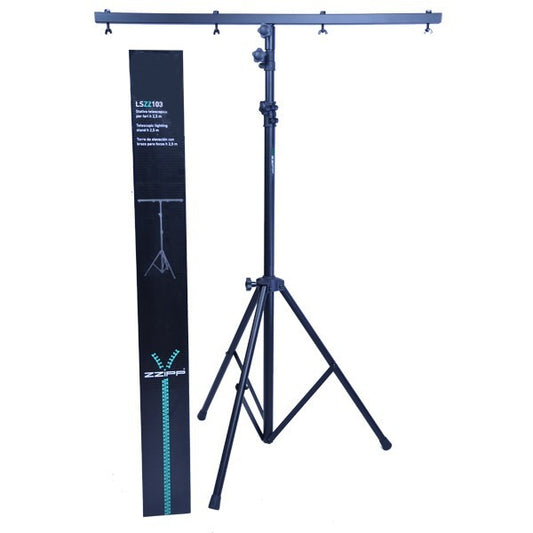 ZZIPP LSZZ103 Telescopic Lighting Stand with Crossbar. Lightweight aluminium.