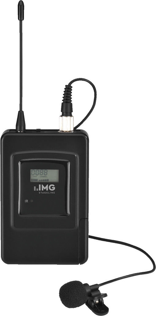 IMG STAGELINE TXS-606LT/2 UHF Wireless Beltpack Tie Clip Microphone Transmitter