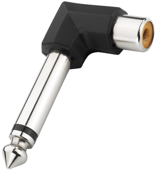 MONACOR NTA-175A Adaptor Jack 6.3mm mono plug to RCA jack right angle