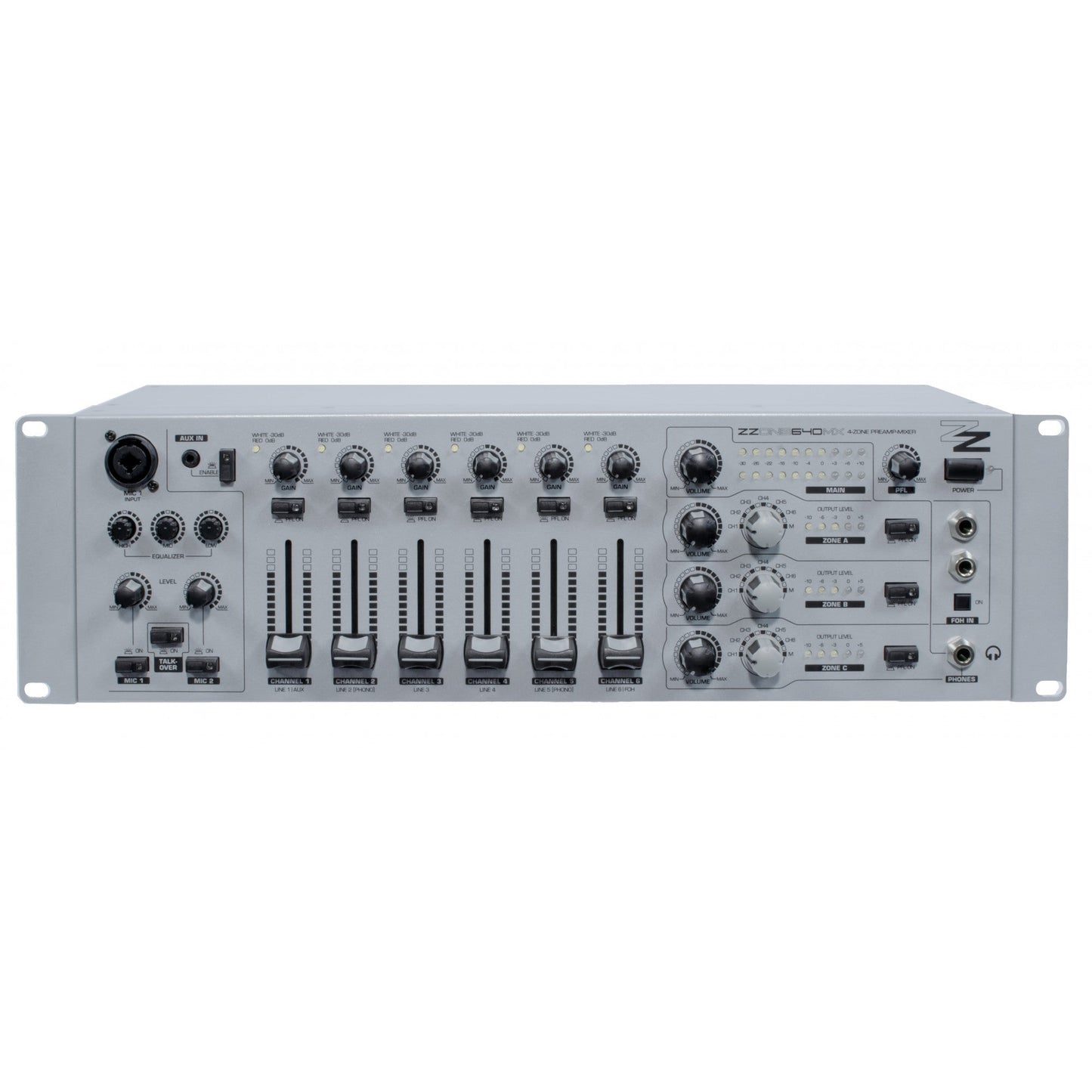 ZZONE ZZONE640MX 3-Zone Mixer with 8 Inputs