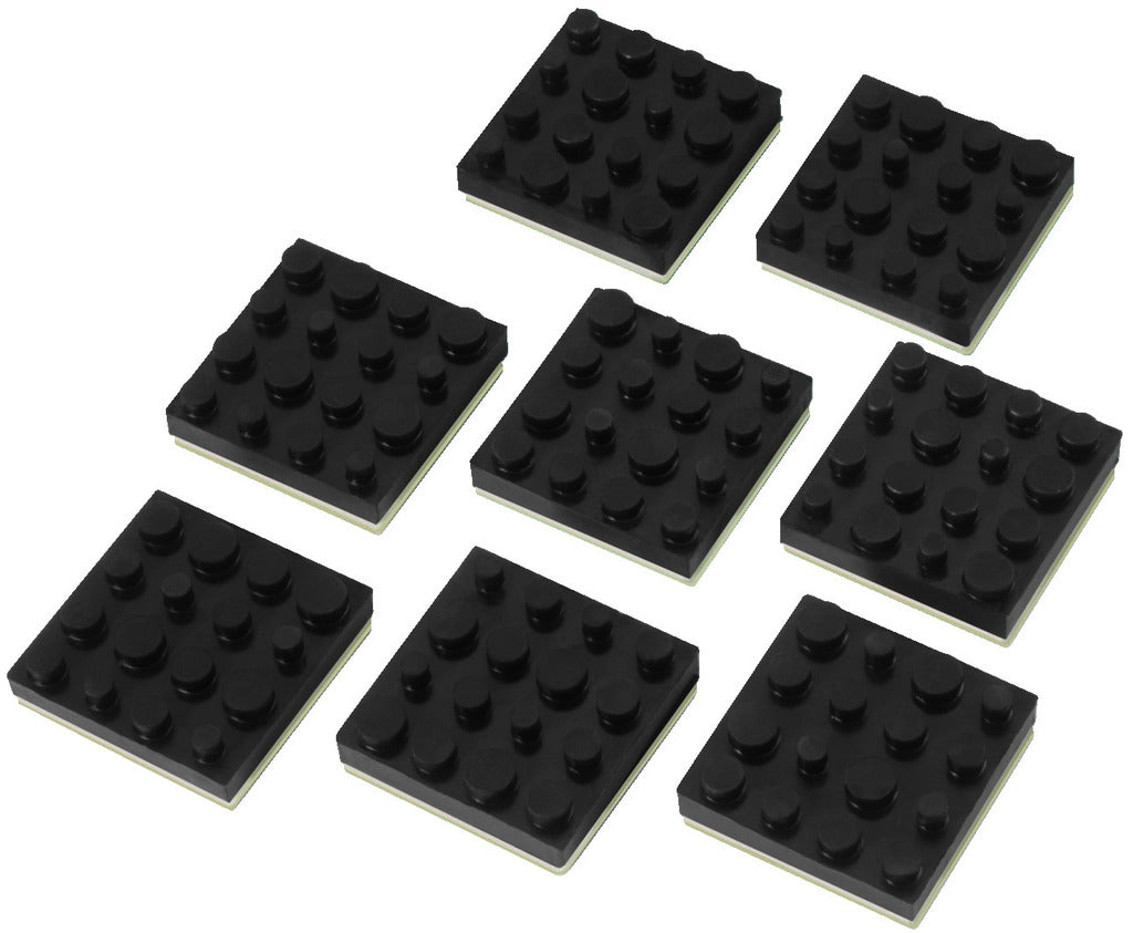 MONACOR LAV-8 Self-adhesive Rubber Feet 40x40x9.5mm 8 pcs