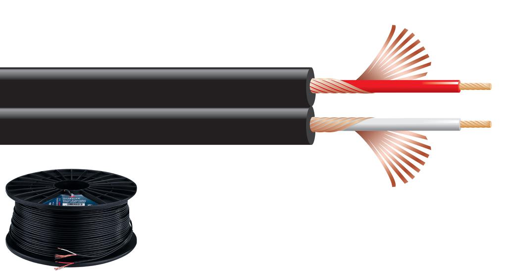 MONACOR AC-102/SW Stereo Audio Cable 100m 2 x 0.12mm²