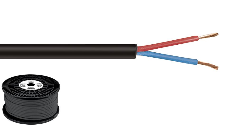 MONACOR SPC-515H/SW Speaker cable Top Quality Halogen Free 2 x 1.5mm, 100m