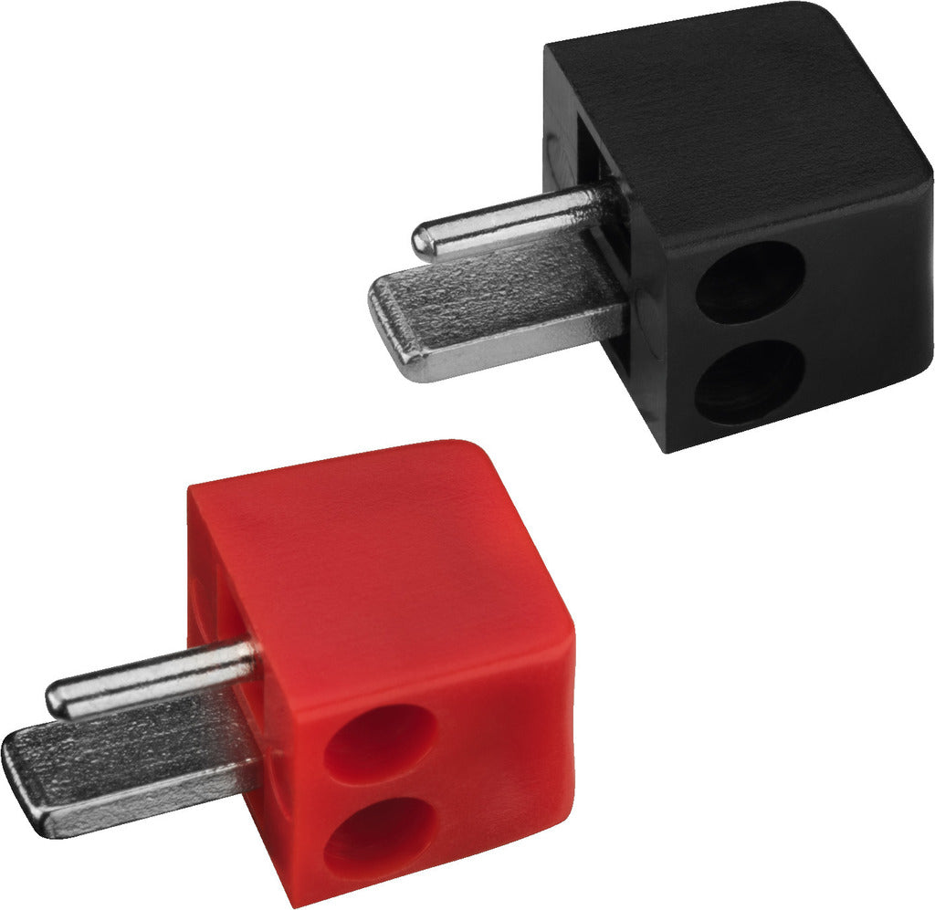 MONACOR CP-20 DIN Speaker Plug Pair Black & Red Cale diameter 3/4mm²
