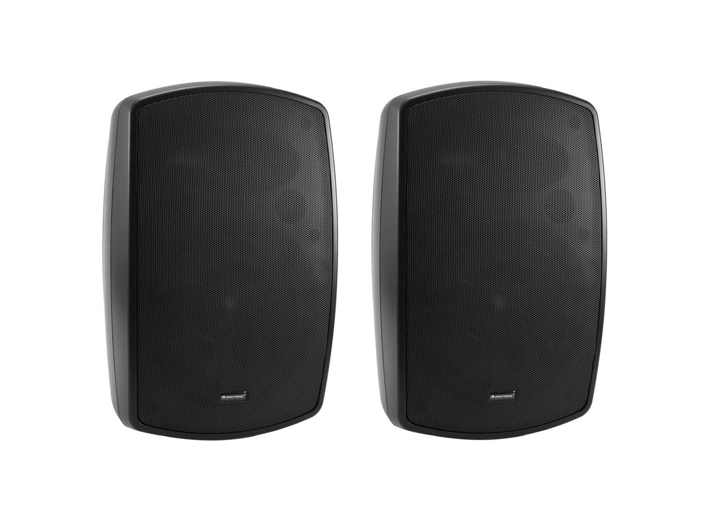 OMNITRONIC OD-8TB Weatherproof wall speaker pair (IP65) with 8" woofers 100V and 8Ω 50W Black