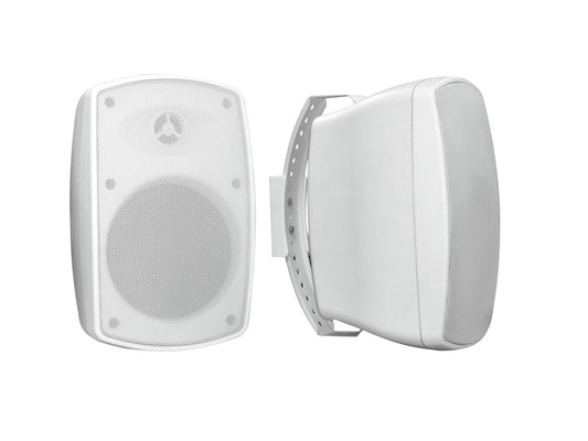 OMNITRONIC OD-5TW Weatherproof wall speaker pair (IP65) with 5" woofers 100V and 8? 16W White