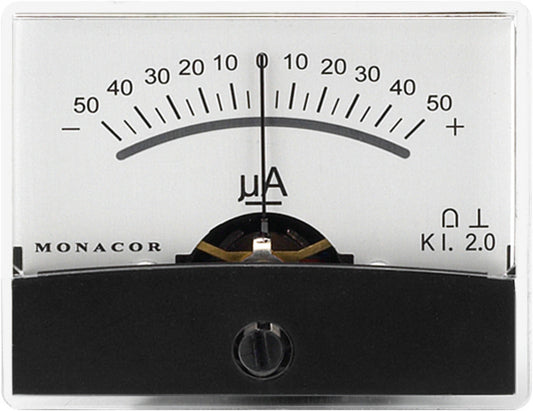 MONACOR PM-2/+-50UA Moving Coil Panel Meter Range ±0.05mA