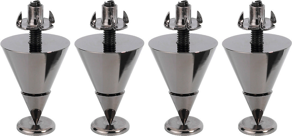 MONACOR SPS-30/SC Cabinet Spikes Black chrome plated 4pcs