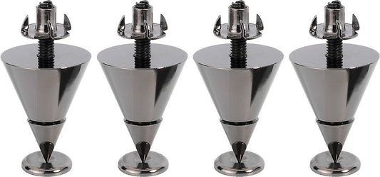 MONACOR SPS-30/SC Cabinet Spikes Black chrome plated 4pcs