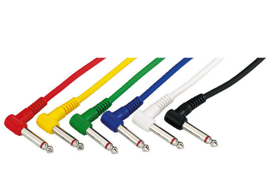 MONACOR APC-06 Noiseless Patchcord Multicolour Set 0.3m