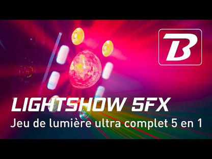 BOOMTONE DJ LightShow 5FX Wash LED RGBW projector, LASER, Strobe