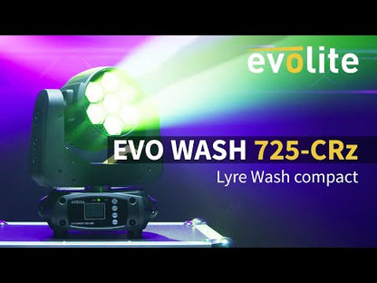 EVOLITE EVOWASH725-CRZ 7 x 25W RGBW LED Moving Head Wash