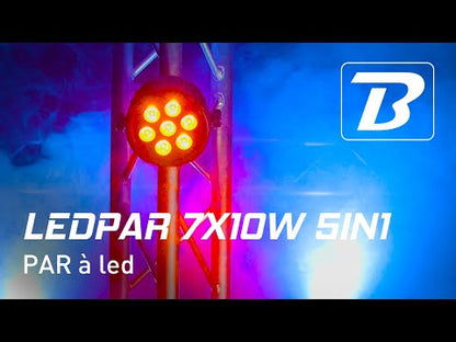 BOOMTONE DJ LEDPAR7X10W 7 x LED 10W RGBWA 5in1 par can