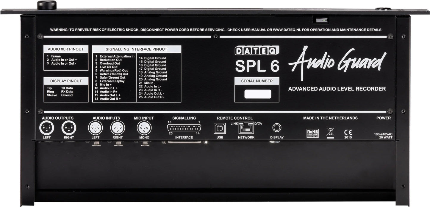 DATEQ SPL6MK2 Dateq SPL6MK2 - Multiband limiter with correlation detection.