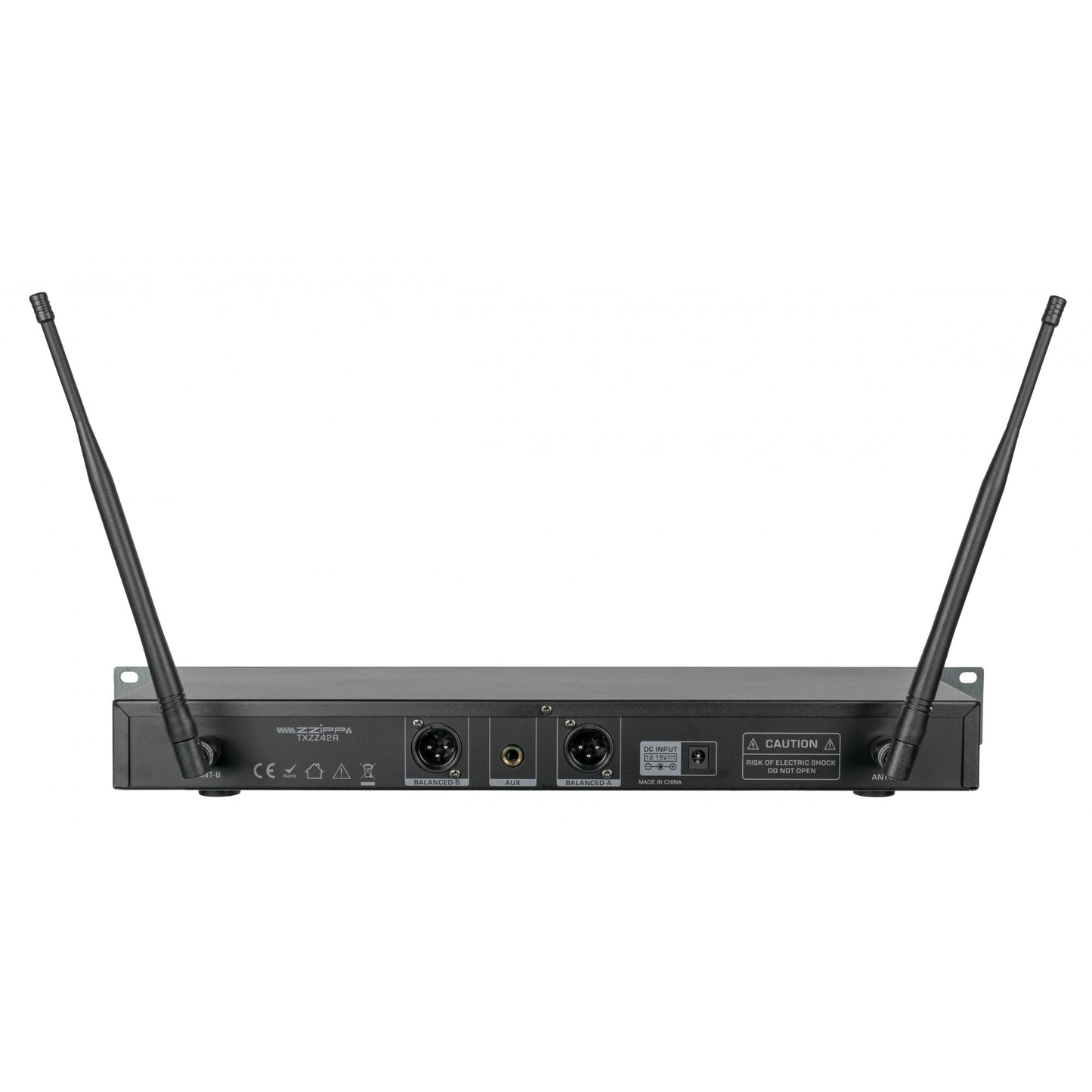 ZZIPP TXZZ424 Channel 38 Twin UHF Wireless mic system complete with 1 handheld mic and 1 bodypack transmitter 606 - 630 mhz